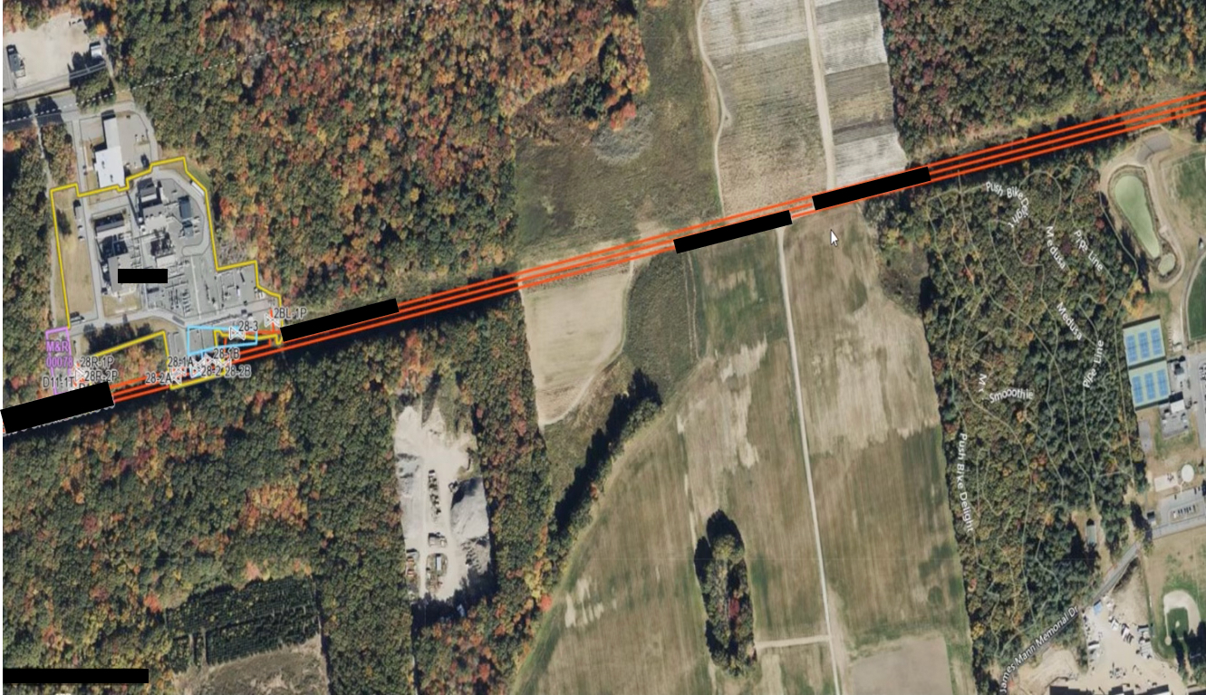 Figure 1. Three Enbridge Interstate Pipelines Crossing the Project Site